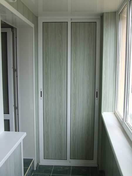 Шкаф из алюминиевого профиля для балкона своими руками